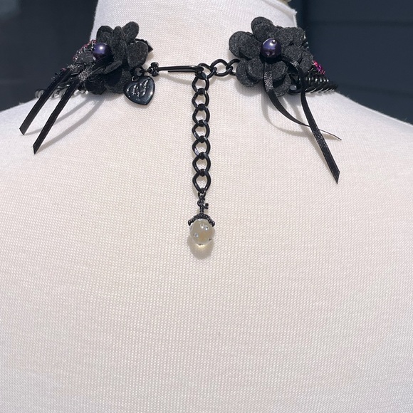 Betsey Johnson Y2K VINTAGE Pink and Black Statement Necklace NWT - Picture 9 of 10